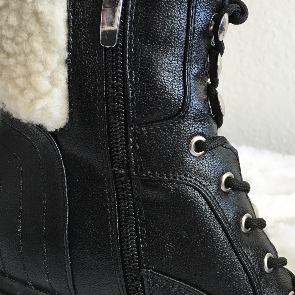 New Nine West Quinine women’s block heel combat boots - Picture 6 of 6